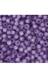 Miyuki rocailles Perlen 8/0 - Dyed lilac silver lined alabaster 8-574
